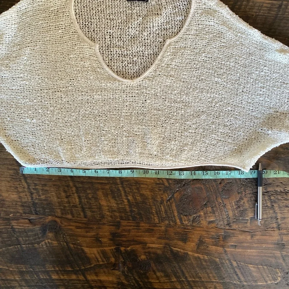 UO Out from Under double scoop neck slouchy loose knit crop sweater - Picture 7 of 11